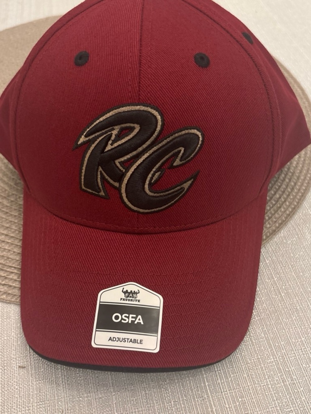Genuine Merchandise Maroon Baseball Cap with Black and Gold RC Logo